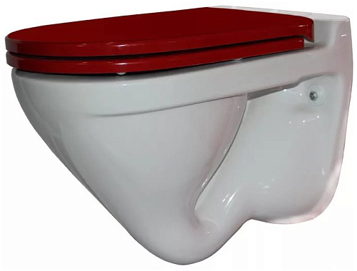 Sanita Luxe ATCSLWH0111 Attica Color Red SL УП Унитаз подвесной 35х50 см, с сиденьем, белый