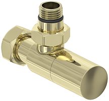 Сунержа 020-1400-1234 Вентиль угловой, (цилиндр) G 1/2" НР х G 3/4" НГ, шампань