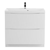 BelBagno MARINO-900-2C-PIA-BL-P База под раковину 90х45 см, напольная, Bianco Lucido (белый глянец) купить  в интернет-магазине Сквирел