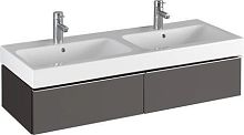 Geberit iCon 841221000 Шкафчик под раковину двойную 1190x240х477 мм темно-серый, матовый купить  в интернет-магазине Сквирел