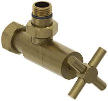 Сунержа 05-1408-1234 Вентиль угловой, (крест) G 1/2" НР х G 3/4" НГ, состаренная бронза