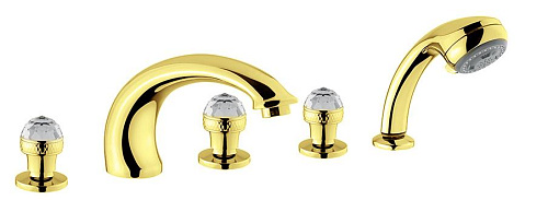 Migliore 18506 Axo Swarovski Смеситель на борт ванны, золото