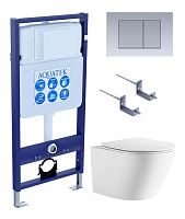 Aquatek Либерти SET AQUATEK ЛИБЕРТИ-011 4в1 Комплект: Унитаз, Инсталляция, Кнопка смыва