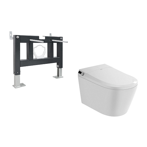 Abber BEQUEM AC1119S-AC0101P Инсталляция с подвесным унитазом