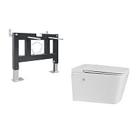 Abber Rechteck AC1202P-AC0101P Инсталляция с подвесным унитазом