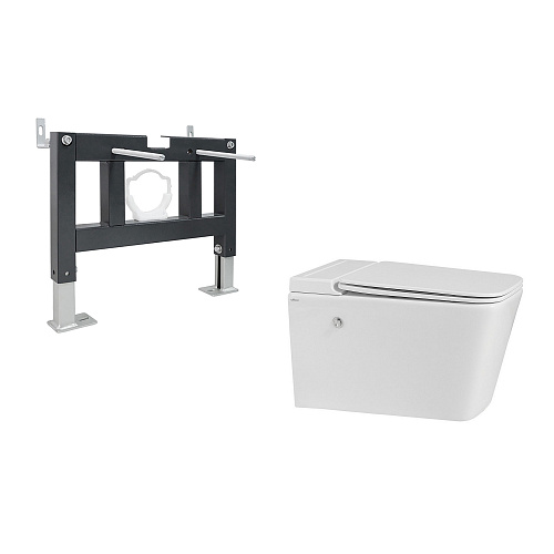 Abber Rechteck AC1202P-AC0101P Инсталляция с подвесным унитазом