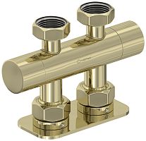 Сунержа 020-1419-3434 Вентиль 2х3/4" прямой скрытый-скрытый EU50, шампань