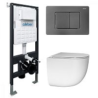 Abber BEQUEM AC1132TC-AC0105-AC0120NG Комплект: Унитаз, Инсталляция, Кнопка смыва