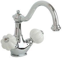Migliore 19008 Olivia Смеситель для раковины, Click-clack, белый/хром