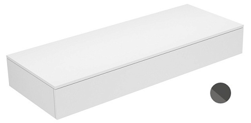 Keuco 31760800000 Edition 400 Тумба боковая 140х53.5 см, белый глянцевый/стекло глянцевое антрацит купить недорого в интернет-магазине Сквирел