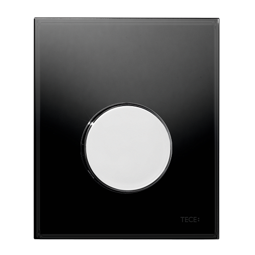 TECE 9242656 TECEloop Urinal, Кнопка смыва, стекло черное/клавиша хром глянцевый
