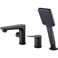 Lemark LM3745BL Bronx Смеситель на борт ванны, черный