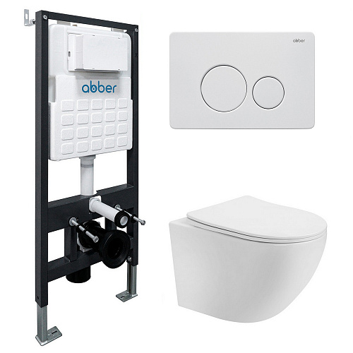 Abber BEQUEM AC1100T-AC0105-AC0121MW Инсталляция с подвесным унитазом