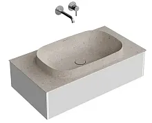 Kerama Marazzi MA.90.1/MGR.M Magica Тумба под раковину подвесная 90х48 см, утренний серый матовый