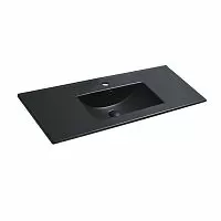 Vincea VBS-13120MB Раковина керамическая, 121.3х46.6 см, черный матовый