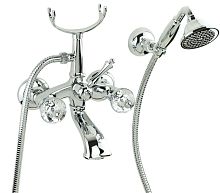 Migliore 27307 Korona Смеситель для ванны внешний, изогнутый, ручки Crystal/хром