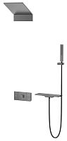 Vincea VSFW-2F11TGM Futura Душевой комплект термостатический, 3 режима, вороненая сталь