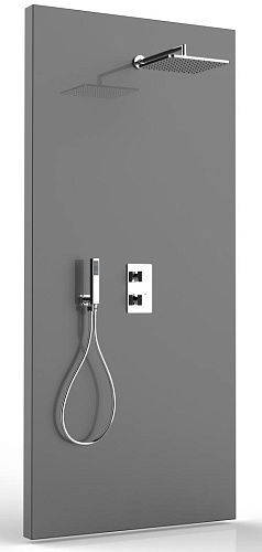 Bossini M00756.030 Cosmo Душевой комплект : термостат, верхний душ, ручной душ с водорозеткой, шланг, хром
