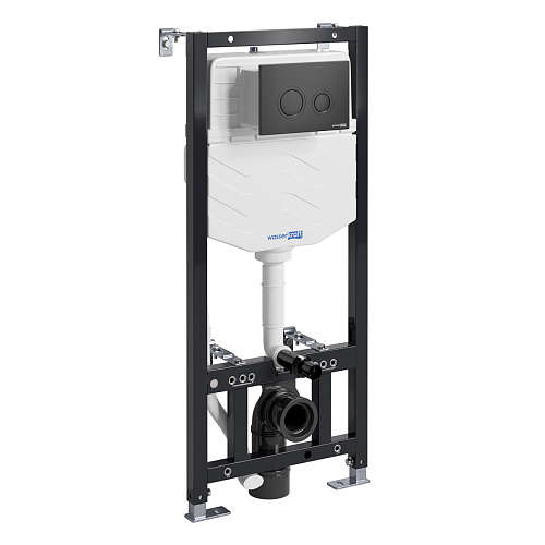 WasserKraft 10TLT.010.ME.MB01 Aller Система инсталляции для унитазов + кнопка смыва, черный