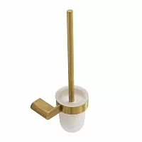 Cezares STYLUS-TBS-V-BORO Ёршик для унитаза, подвесной, стекло, исполнение брашированное золото купить  в интернет-магазине Сквирел