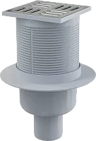AlcaPlast APV32 Сливной трап 105x105/50, хром