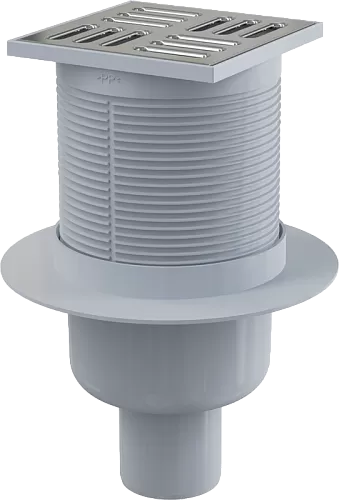 AlcaPlast APV32 Сливной трап 105x105/50, хром