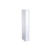 Geberit Acanto 500.638.01.2 Высокий шкафчик , с ящиком для лекарств, 220 x 1730 x 476 мм, фронтальная часть: белое стекло корпус: белый глянцевый — лакированный