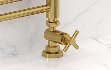 Сунержа 03-1409-1234 Вентиль прямой, (крест) G 1/2" НР х G 3/4" НГ, золото