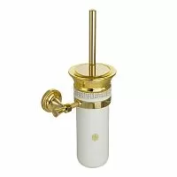 Migliore 31234 Dubai Ершик настенный, белый/Swarovski/декор золото/золото купить  в интернет-магазине Сквирел