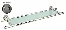 Сунержа 01-3003-0600 Каньон Полка стеклянная / L 600, черный хром