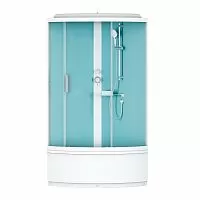 AM.PM W88C-401A-090WT X-Joy Deep, Душевая кабина 90x90 см, профиль белый/стекло прозрачное