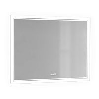 Jorno Gla.02.92/W Glass Зеркало 100х70 см, с подсветкой и часами