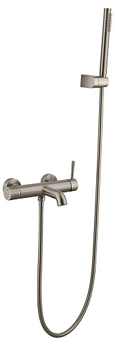 Boheme 463-NB Uno Смеситель для ванны с душем, брашированный никель