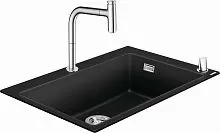 Hansgrohe 43218000 C51-F660-07 Кухонная мойка со смесителем, черная