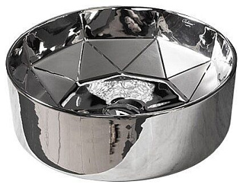 Раковина Armadi Art Грань 40х14 см Серебро 865