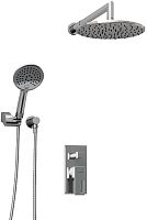 WasserKRAFT A14130 Комплект для душа с верхней душевой насадкой и лейкой, хром