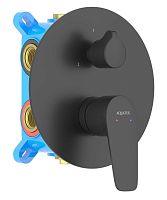 Aquatek AQ1147MB Бетта Смеситель для ванны, 3 режима (внешняя и скрытая часть), черный матовый Aquatek AQ1147MB Бетта Смеситель для ванны, 3 режима (внешняя и скрытая часть), черный матовый