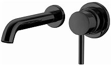 Bossini Z005302.073 Oki Смеситель для раковины, настенный, встраиваемый, черный матовый