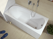 Сет 2080 RIHO B001001005, Ванна + 207093_Ножки UNIVERZAL RIHO + STY-536-A-F_Styron Слив-перелив для ванны, белый