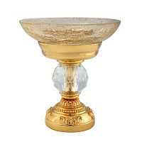 Migliore 16823 Cristalia Мыльница настольная, стекло/золото/Swarovski купить  в интернет-магазине Сквирел