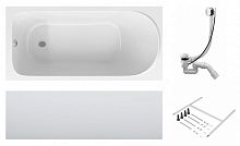 AM.PM W75A-170-070W-KL Sense, Ванна акриловая 170х70 см с каркасом/сливом-переливом, белый