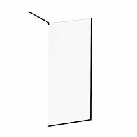 AM.PM W84WI-90-F1-BTE Func, Душевая перегородка 90x200 см, стекло прозрачное + покрытие, профиль черный