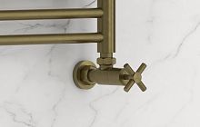 Сунержа 05-1408-1234 Вентиль угловой, (крест) G 1/2" НР х G 3/4" НГ, состаренная бронза