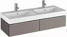Geberit iCon 840222000 Шкафчик под раковину двойную 1190x240х477 мм платина, глянец, лак купить  в интернет-магазине Сквирел