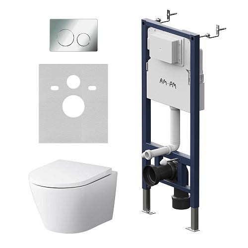 AM.PM X-Joy IS90151.851900 Комплект: Унитаз, Инсталляция, Кнопка смыва