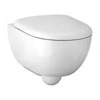 Geberit 500.803.00.1 Renova Compact Унитаз подвесной 37х49 см, безободковый, с сиденьем/крышка микролифт, белый