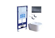Aquatek Поларис SET AQUATEK ПОЛАРИС-01-033 4в1 Комплект: Унитаз, Инсталляция, Кнопка смыва