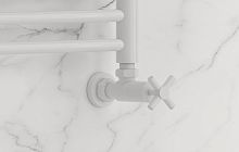 Сунержа 12-1408-1234 Вентиль угловой, (крест) G 1/2" НР х G 3/4" НГ, белый