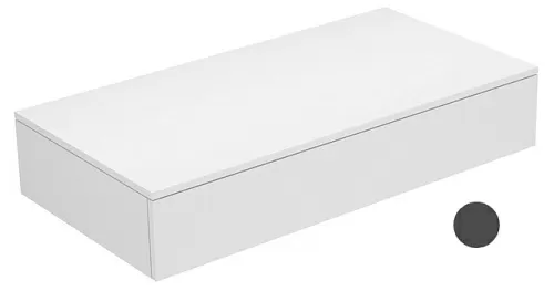 Keuco 31750710000 Edition 400 Тумба боковая 105х53.5 см, белый/стеклое матовое антрацит купить недорого в интернет-магазине Сквирел