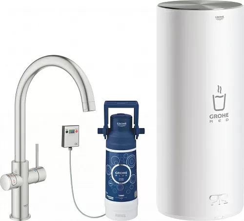 Grohe 30079DC1 Red II Duo Смеситель для мойки, суперсталь